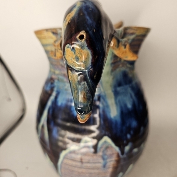 Hand made, hand thrown art pottery pitcher - Picture 6 of 7